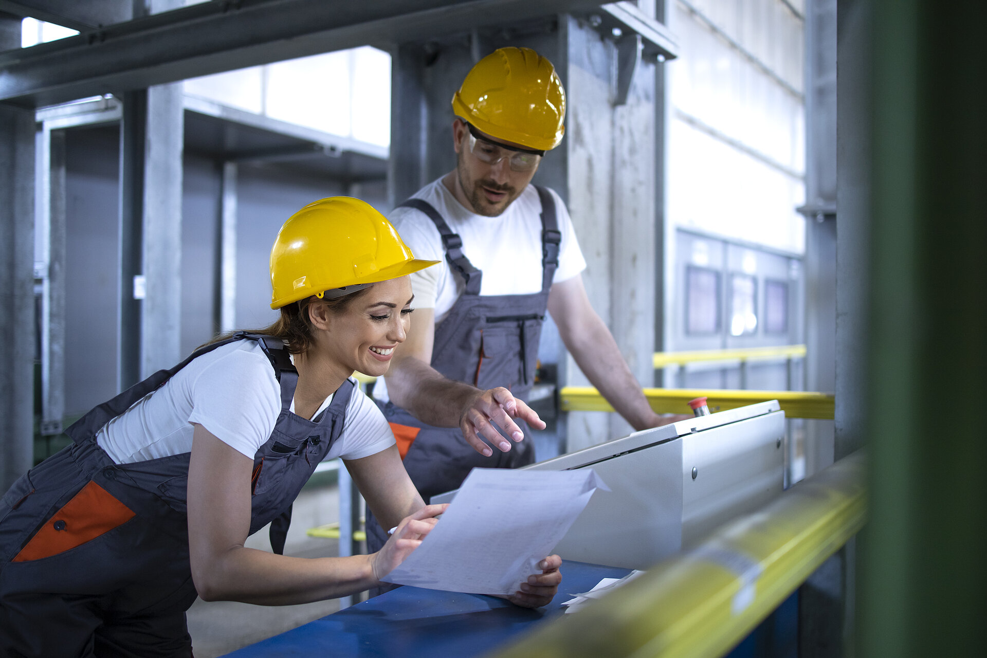 Engineers in a factory 