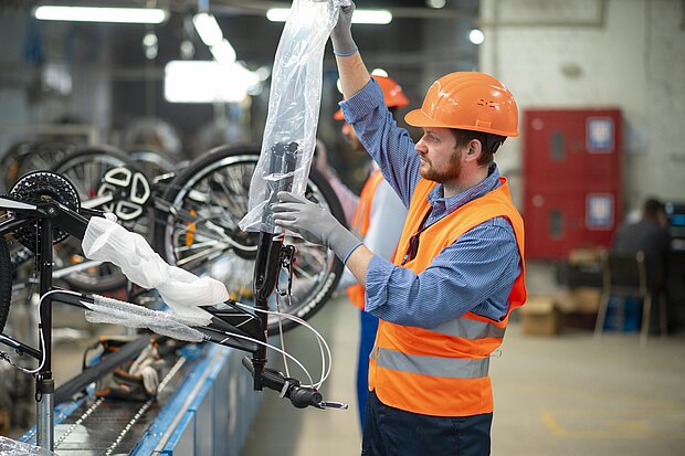 Polymer engineer working in sports equipment industry.