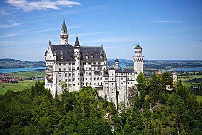 Neuschwanstein castle in Füssen, Bavaria.